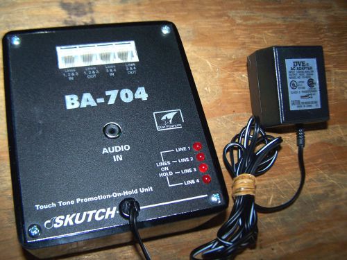4 LINE Skutch BA*704 Custom Hold MUSIC ADAPTER Phone System BUSINESS INDUSTRIAL