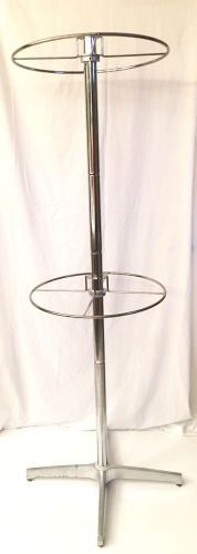 Rotating Hanging Book Rack/Retail Items, Metal Two Tier - Approximately 6&#039;