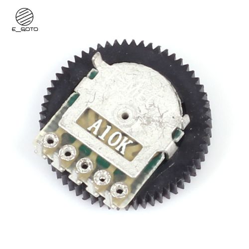 10pcs A103 10K Duplex Gear Potentiometer A10K 16x2.8mm Precise for Radio MP3/MP4