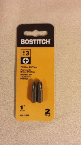 Philips Bit Tips  2 pieces in one package  #3 1&#034; NEW Bostitch BSA213PM