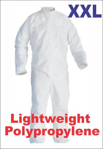 XXL Poly Protective Coverall Suit Disposable Clean-Up Yardwork Garage &amp; Shop 2X