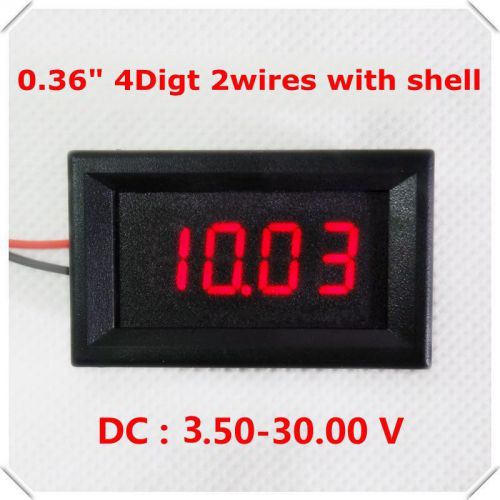 1pcs red  0.36&#034;Digital Voltmeter DC3.5-30V 4 digit 2 wires multimeter #cb320