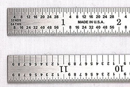 PEC Tools USA 6&#034; Flexible Stainless 5R Machinist Engineer ruler / rule 1/64, 1/3
