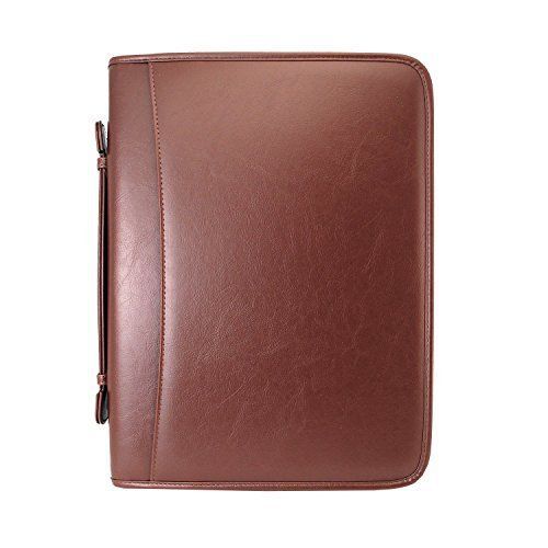 Zippered executive 3 ring binder portfolio with built in calculator, carrying / for sale
