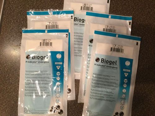 41680-02 Biogel PI Indicator Undergloves, 3 pair size 7, 2 pair size 8 non latex
