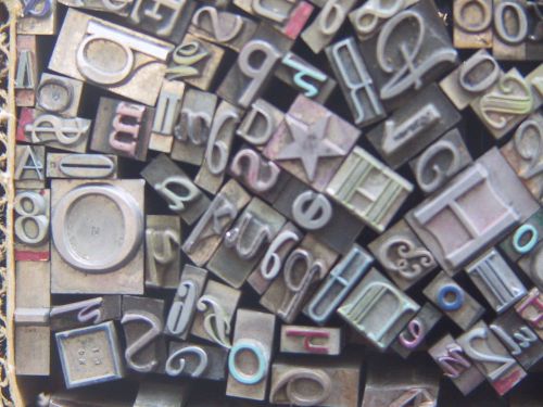 Box of Mixed Metal Type #5 - Printers Type - Letterpress Type