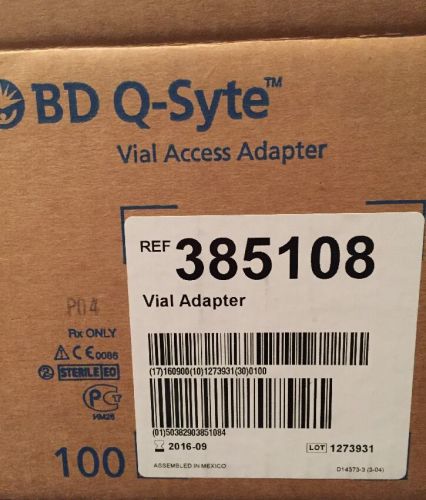 BD Q-Syte Vial Adapter Ref 385108 Box of 100 Medical Supplies