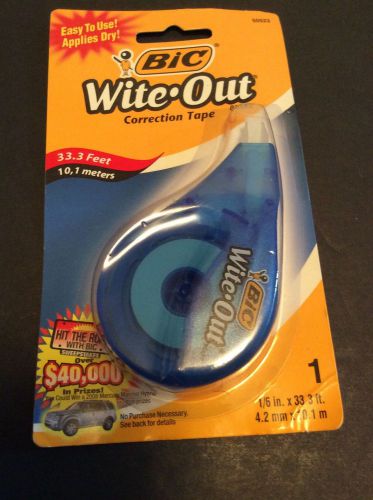 BIC Wite White Out Correction Tape Strong Tear Resistant 1/6 in x 39.3 ft New!!