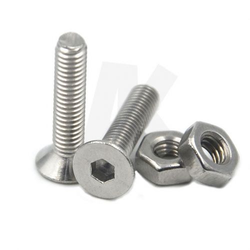 Inner six angle screws head hex allen steel countersunk socket pcs rc model new for sale