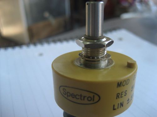 Spectrol 132-0-0-103 Potentiometer 10K Ohm +/- 3%, 1/4 steel shaft, nonstop
