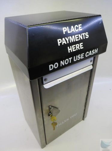 American security cabinets wall mount payment drop box w/ key 11.5&#034;x7.5&#034;x20.5&#034; for sale