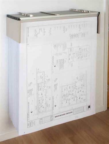 Brookside Design DLWC Vertical Blueprint Storage Drop Lift Wall Rack