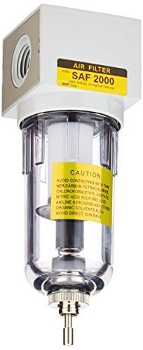 PneumaticPlus SAF2000M-N02B Compressed Air Particulate Filter, 1/4&#034; Pipe Size,