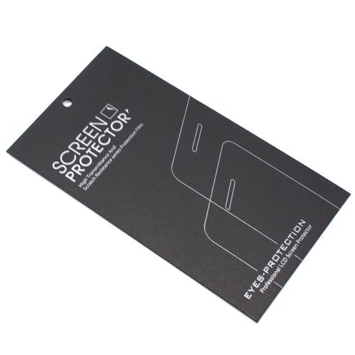 Black Papercard Retail Package Boxes For Universal Phone Model Screen Protector