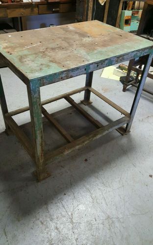 Heavy Duty Steel Welding Layout Assembly Work Bench  used 40&#034;x27x34 will ship