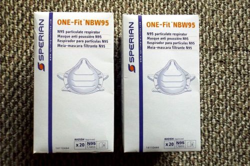 MASK SPERIAN N95 Particulate Respirator One Fit NBW95 2 Boxes Of 20 ea. 14110444