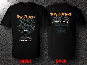New Rare DevilDriver Holy Grail Tour 2016 Tour Date Black T-Shirt S To 5XL