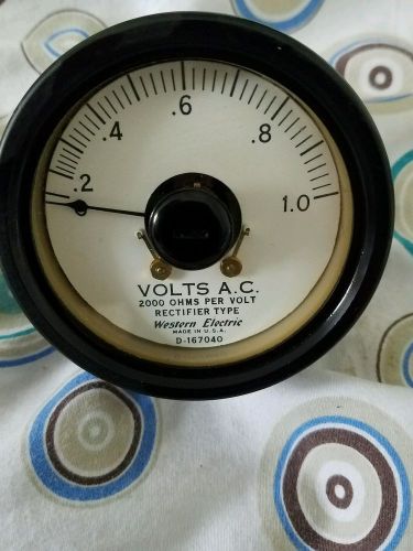 Vintage Collectible Western Electric Gauge Volts D.C.