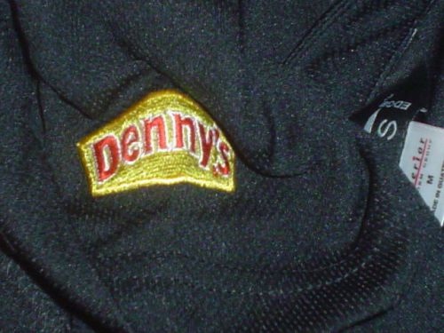 SUPERIOR UNIFORM GROUP Black CHEF&#039;S SHIRT / JACKET SIZE Medium Denny&#039;s