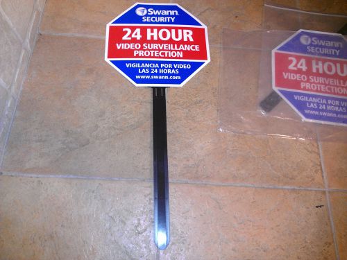 2X Swann Communications Security Deterrent Sign SW276YSS English &amp; Spanish NEW