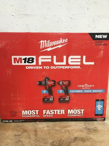 Milwaukee M18 Fuel Hammer Drill/Driver &amp; Impact Driver Kit 2796-22