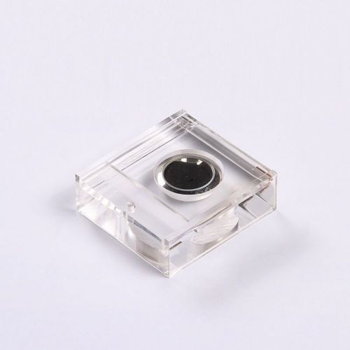 Loose Diamond Gem Jar Clear Storage Display Show Box Case w/ Label Slot