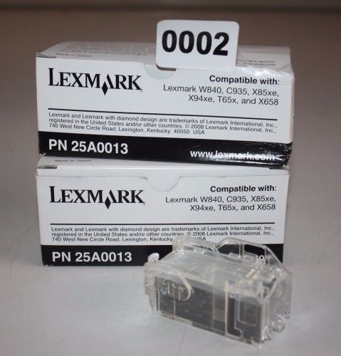LEXMARK PN25A0013 5 Staple Cartridges ~ GENUINE ~ OEM