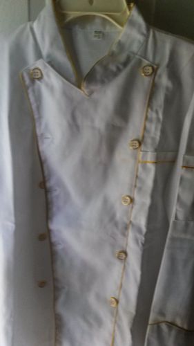 brand new chef shirts sz x large front of the house gold trim