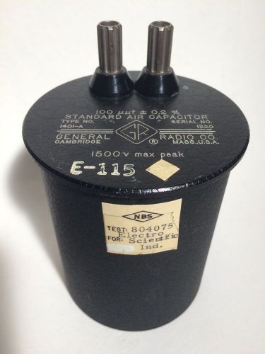 General Radio 1401-A Standard Air Capacitor, 100uuf - Free Expedited Shipping!
