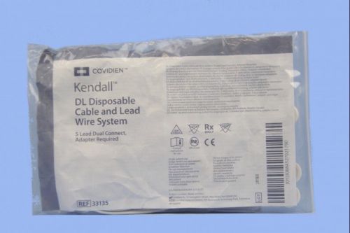 Covidien Kendall DL Disposable Cable and Lead Wire System 33135 ~ Case of 50