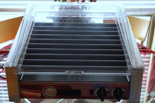 Apw wyott hot dog roller grill hrs-31s w/sneeze guard ex cond! non-stick-rollers for sale