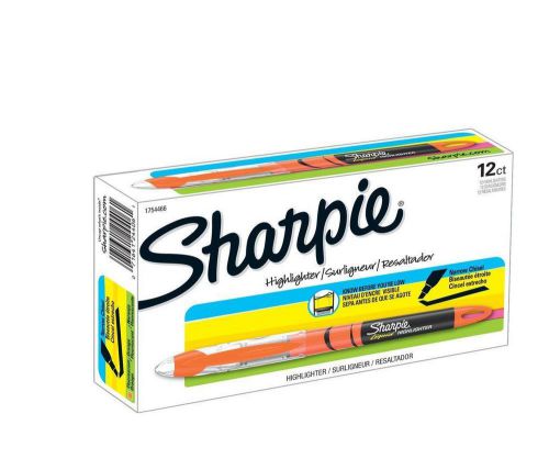 Sharpie Sharpie Highlighters, Chisel Tip, Fluorescent Orange, Box of 12
