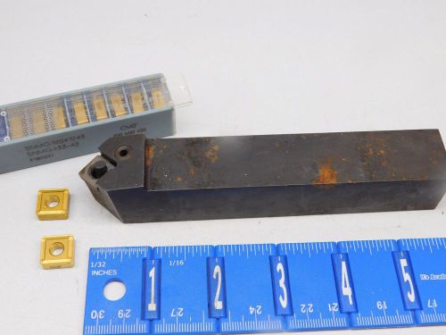 ZENIT 1&#034; INDEXABLE TOOL HOLDER  WITH (10) SNMG-433-43 HERTEL CARBIDE INSERTS
