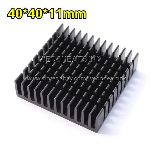 5pcs LED Radiator Heatsink 40x40x10mm Black Anodized For BGA IC Package