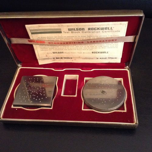 Wilson Rockwell Test Block C Scale Calibration Set in Hard Case USED