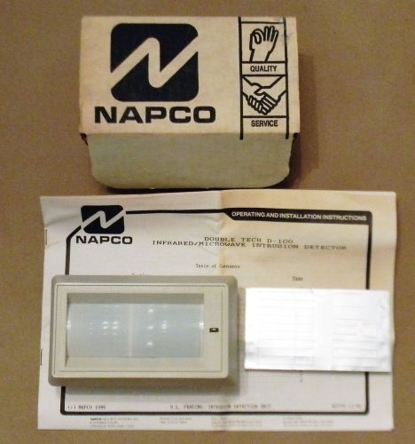 Napco Double Tech D-100 Infrared Microwave Intrusion Motion Detector New In Box