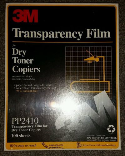 3M Transparency Film for Dry Toner Copiers PP2410 100 sheets - NEW!