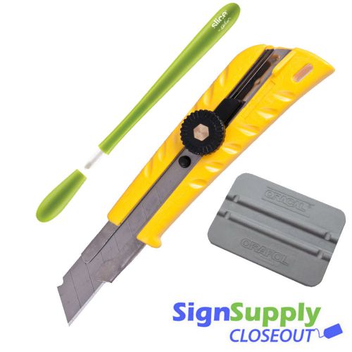Slice Ceramic Blade Precision Cutter, Oracal Squeegee &amp; Knife Mini Bundle