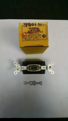 ( brand new in box )  hubbell 1201-l   locking toggle switch  15a-120/277v for sale