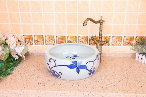A198 European Style Hand Made D 40 - 42cm Bathroom Ceramic Art Sink/Wash Basin