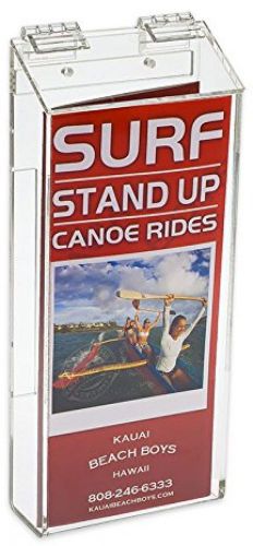 Source One Outdoor Brochure Holder 4 X 9 X 2 Inches Clear Acrylic Wall Mounting