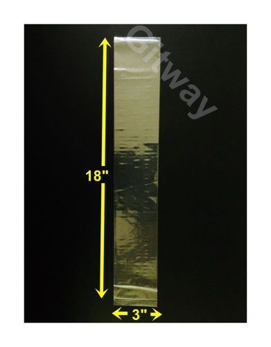 1000 - 3&#034; x 18&#034; polyethylene clear flat food grade 3x18 plastic bag bags baggies for sale