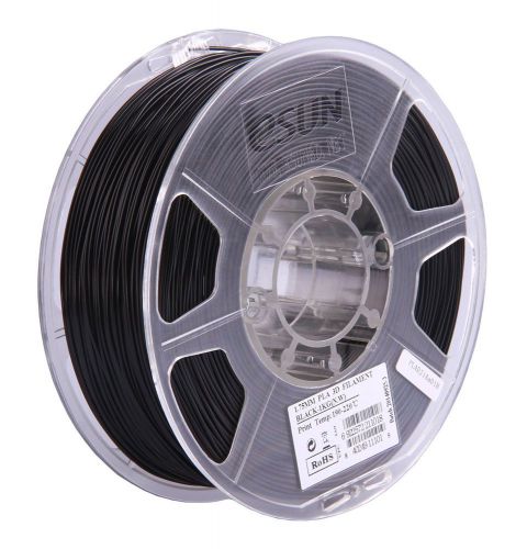 eSUN 3mm Black PLA PRO (PLA+) 3D Printer Filament 1KG Spool (2.2lbs), Black