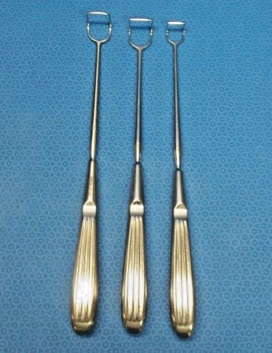 Lot of 3, Barnhill Adenoid Curettes, V. Mueller RH4420/4422 &amp; Weck 72102