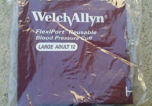 Welch Allyn Blood Pressure Cuff Reusable 2-Tube LARGE ADULT #REUSE-12-2sc NEW