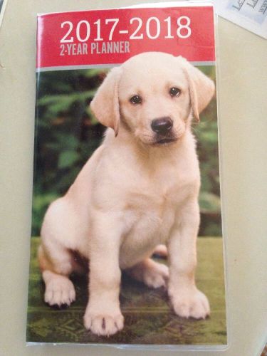 2017-2018 Puppy Lab Planner Purse Pocket Calendar