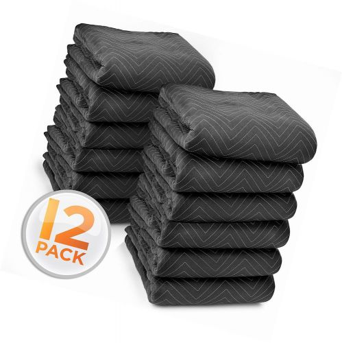 12 Ultra Thick Pro Moving Blankets 65lbs Dozen Weight 72 x 80