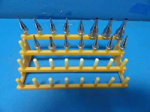 15 x Assorted Ear Specula of Various Sizes  &amp; Rack / ENT Speculum (10958)