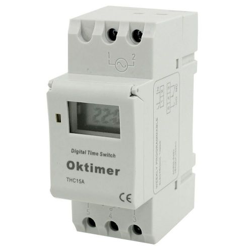 Digital lcd programmable timer 12v-dc/220v-ac time control relay switch for sale