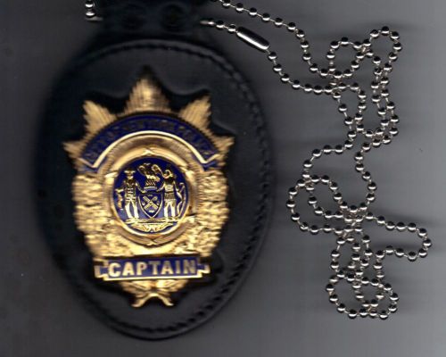 Nypd-captain-style cut-out neck hanger with chain (badge not included) for sale